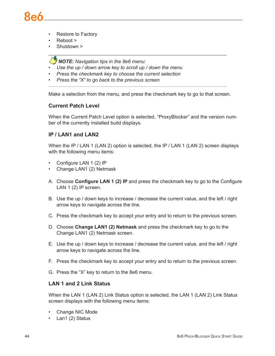 8e6 Technologies ProxyBlocker User Manual | Page 48 / 66