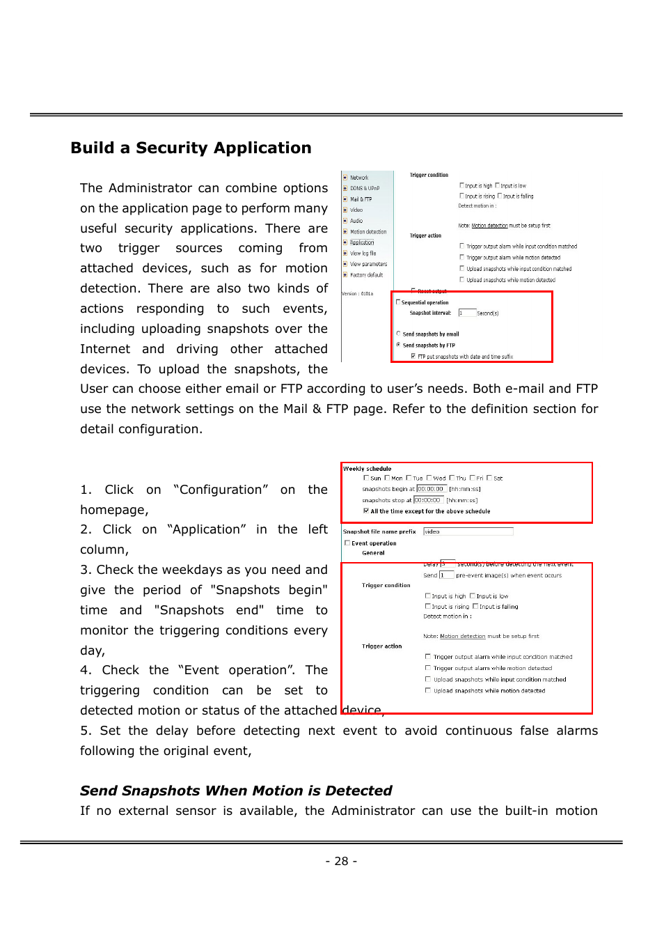 Build a security application | 4XEM Network Camera User Manual | Page 32 / 88