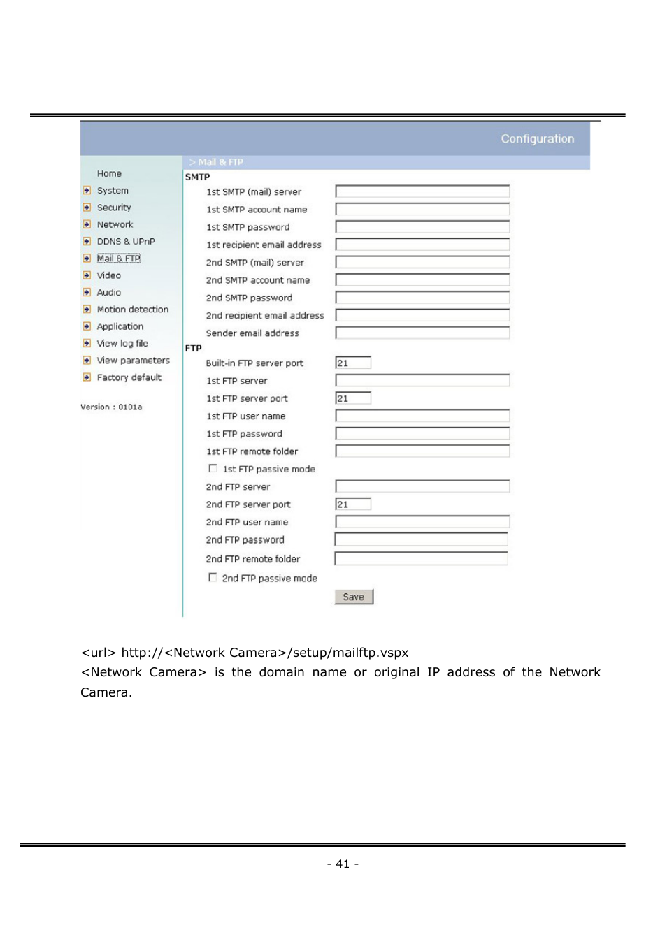 4XEM Network Camera User Manual | Page 45 / 88
