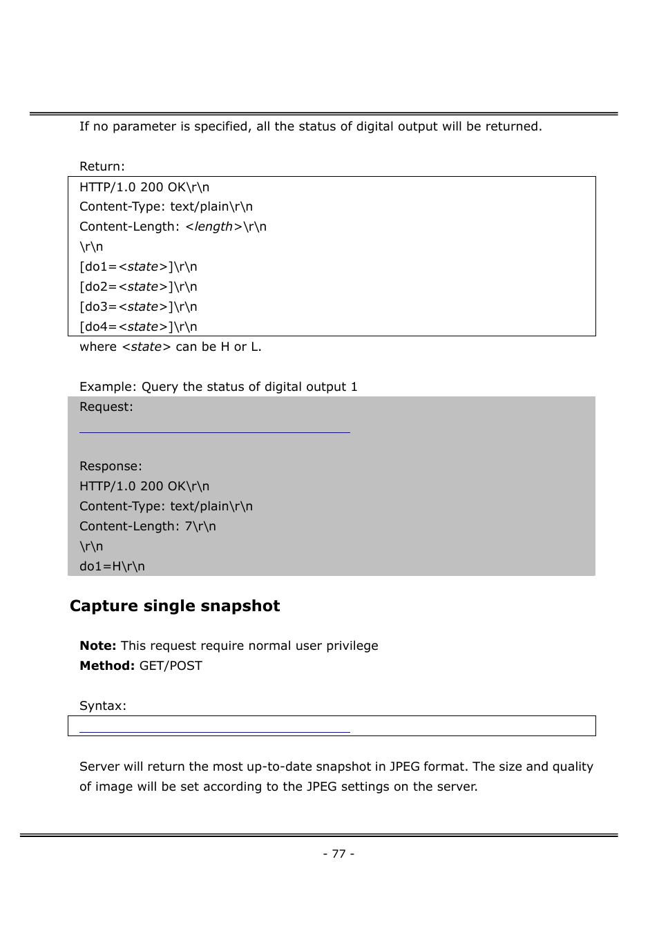 Capture single snapshot | 4XEM Network Camera User Manual | Page 81 / 88