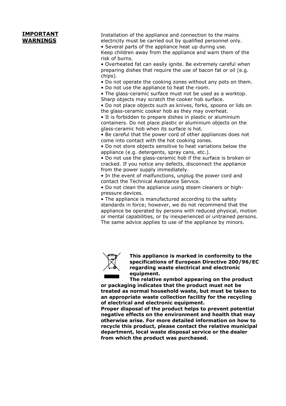 Glass-ceramic cooker hob | Foster 7316-000 User Manual | Page 3 / 15