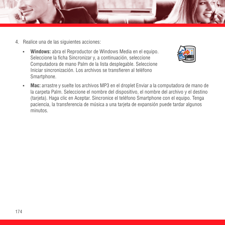 Realice una de las siguientes acciones | Palm Treo 700P User Manual | Page 178 / 212