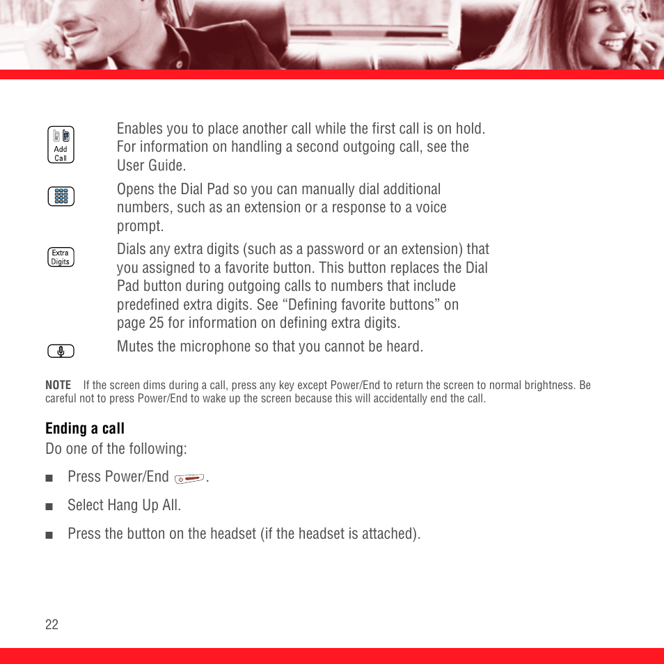 Ending a call | Palm Treo 700P User Manual | Page 26 / 212