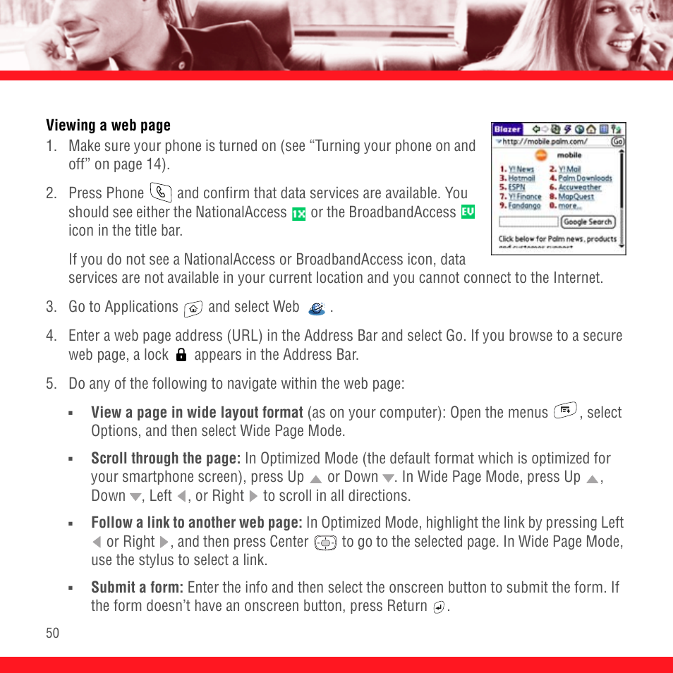 Palm Treo 700P User Manual | Page 54 / 212