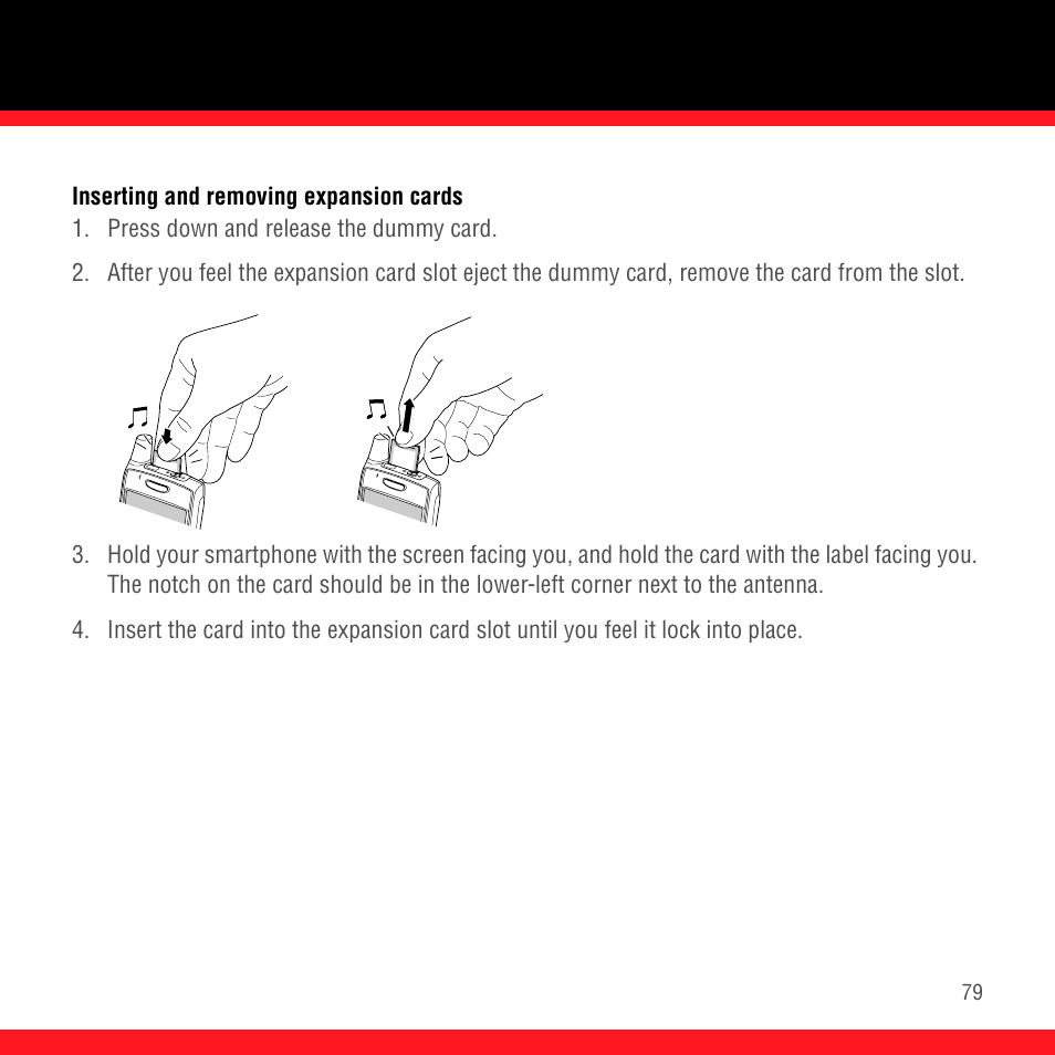 Inserting and removing expansion cards | Palm Treo 700P User Manual | Page 83 / 212