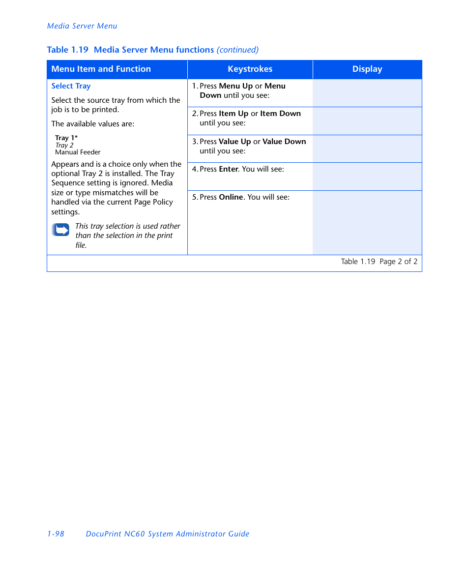 Xerox DocuPrint NC60 User Manual | Page 104 / 186