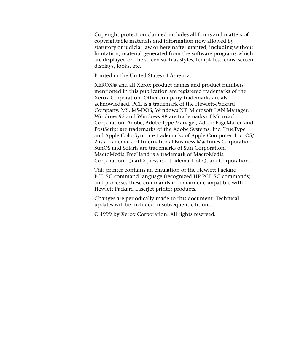 Xerox DocuPrint NC60 User Manual | Page 2 / 186
