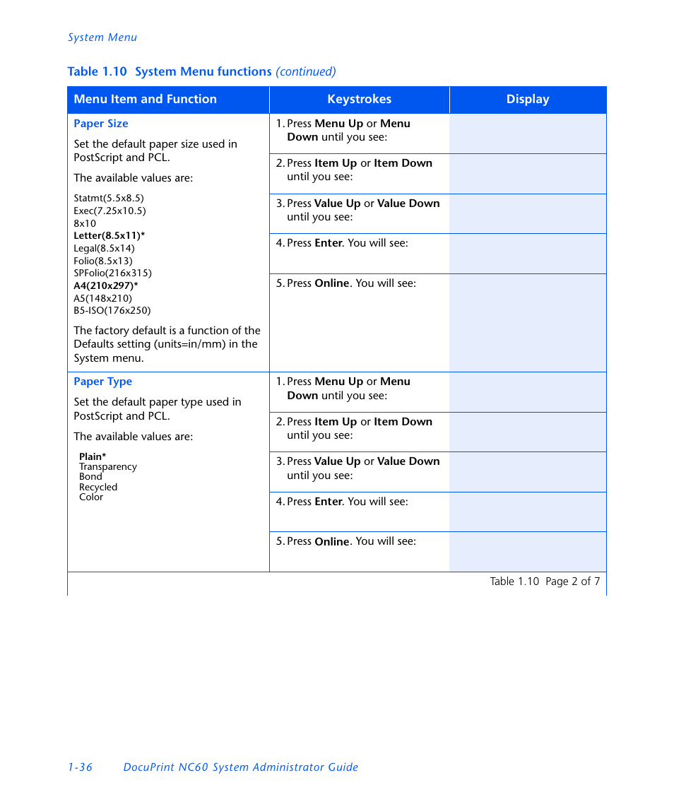 Xerox DocuPrint NC60 User Manual | Page 42 / 186