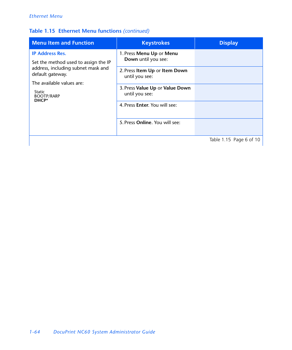 Xerox DocuPrint NC60 User Manual | Page 70 / 186