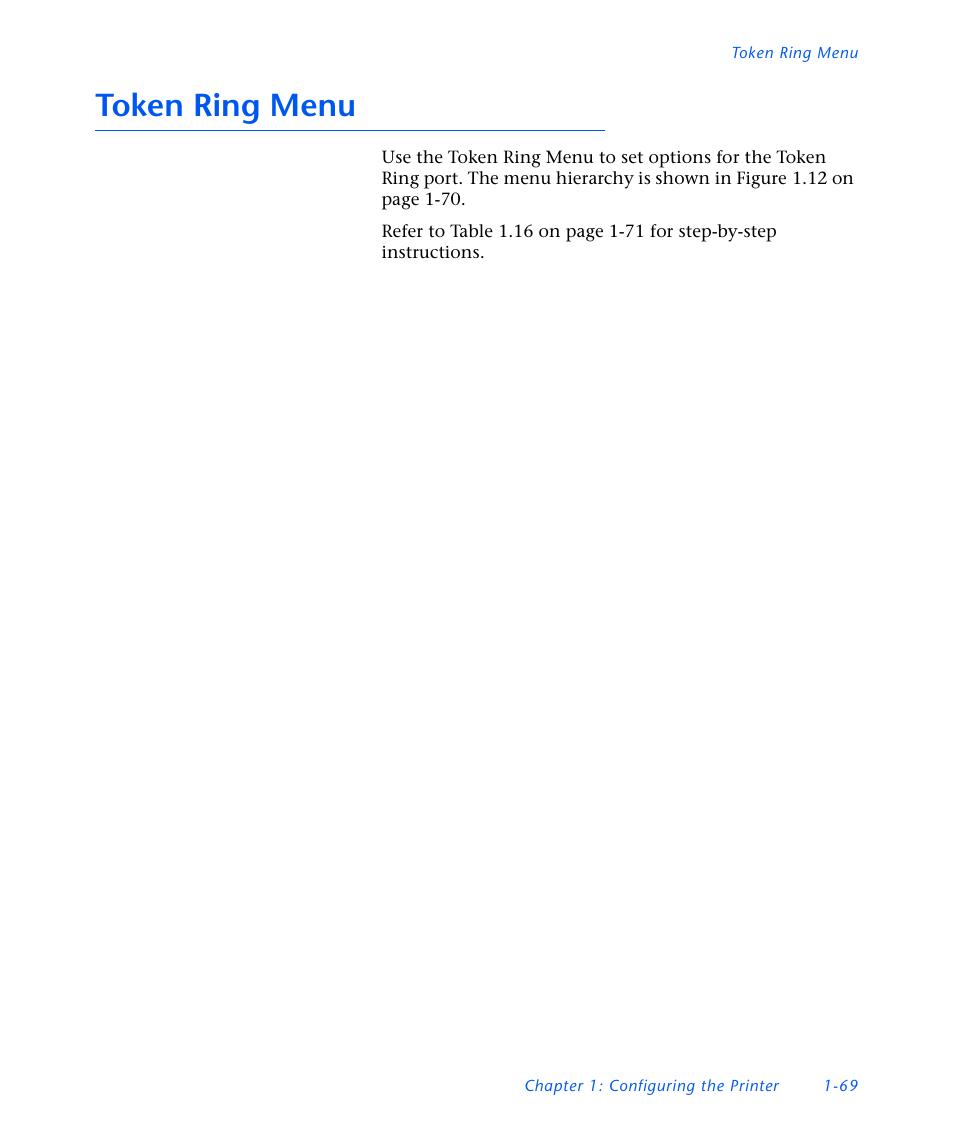 Token ring menu, Token ring menu -69 | Xerox DocuPrint NC60 User Manual | Page 75 / 186