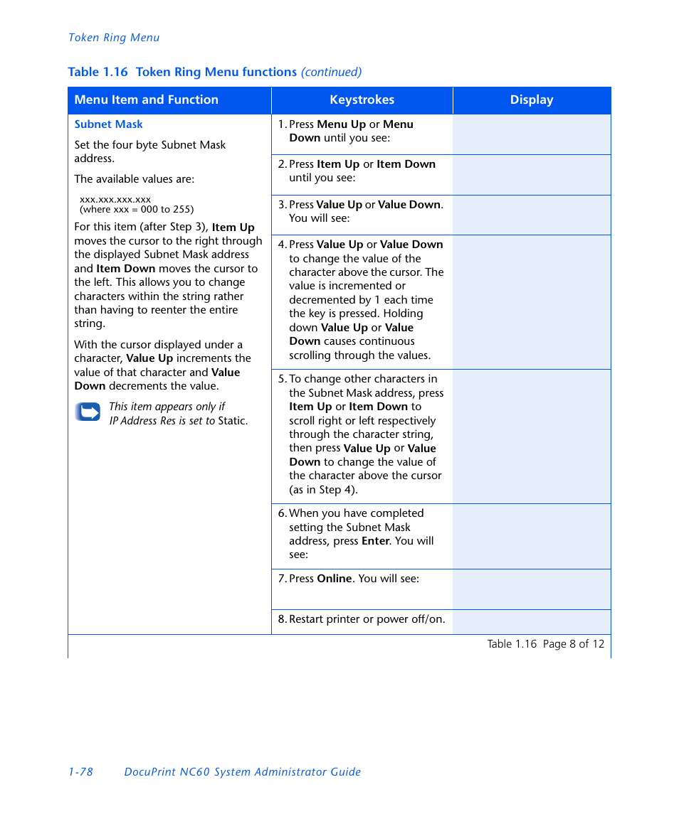 Xerox DocuPrint NC60 User Manual | Page 84 / 186