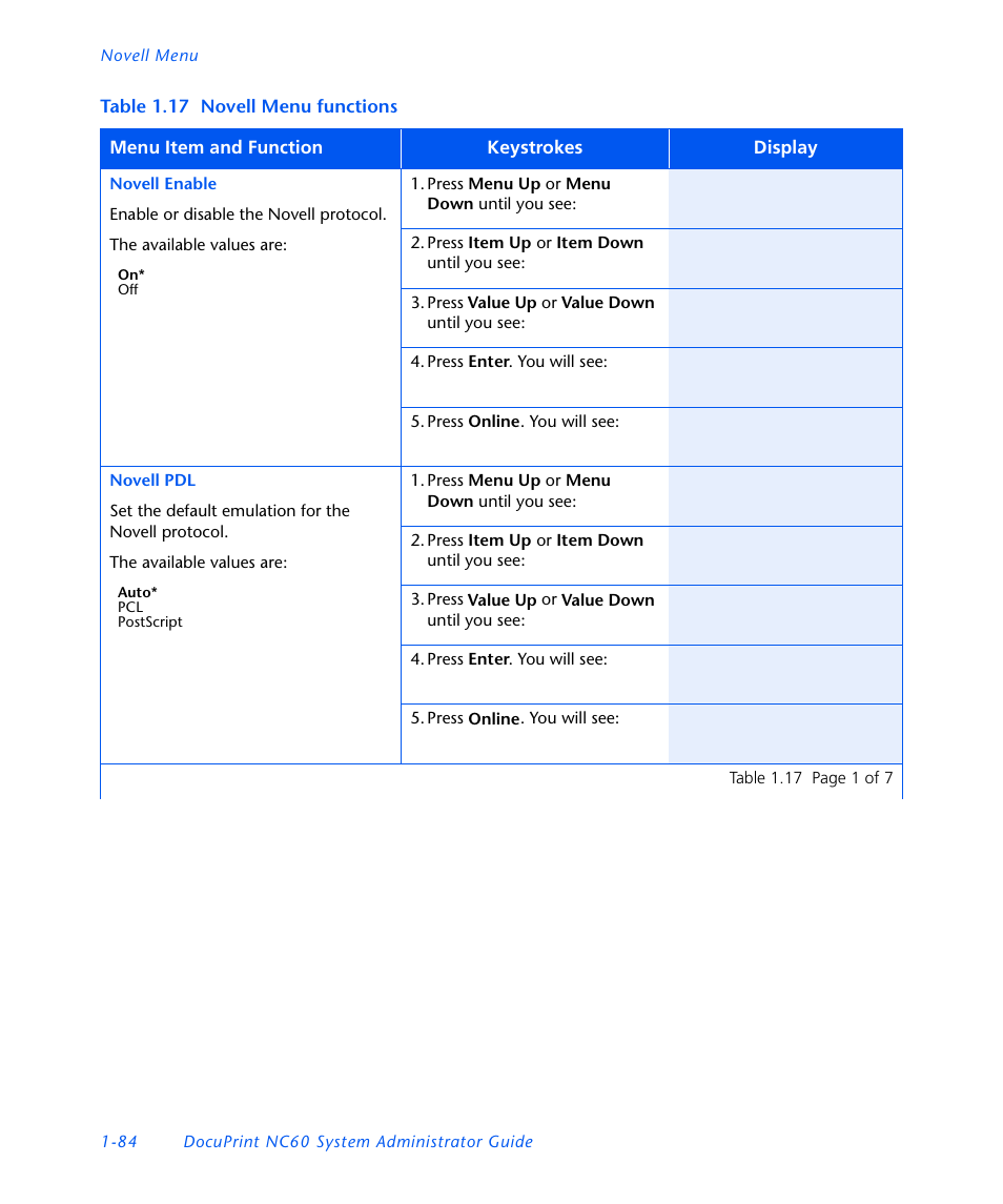 Xerox DocuPrint NC60 User Manual | Page 90 / 186