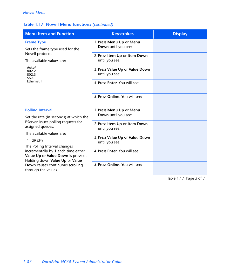Xerox DocuPrint NC60 User Manual | Page 92 / 186