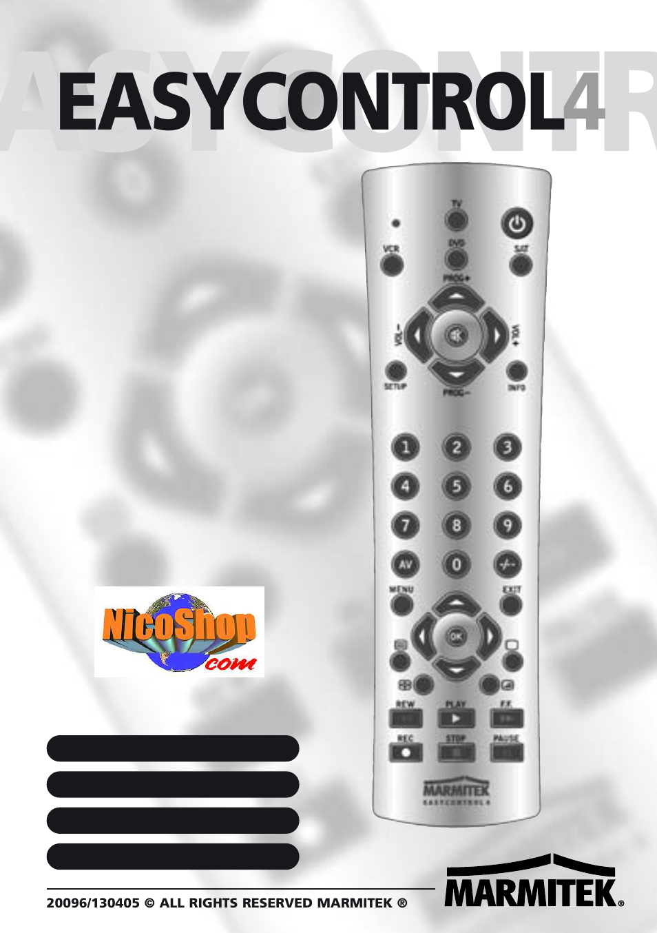 2nd Ave. MARMITEK Remote EasyControl4 130405 User Manual | 10 pages