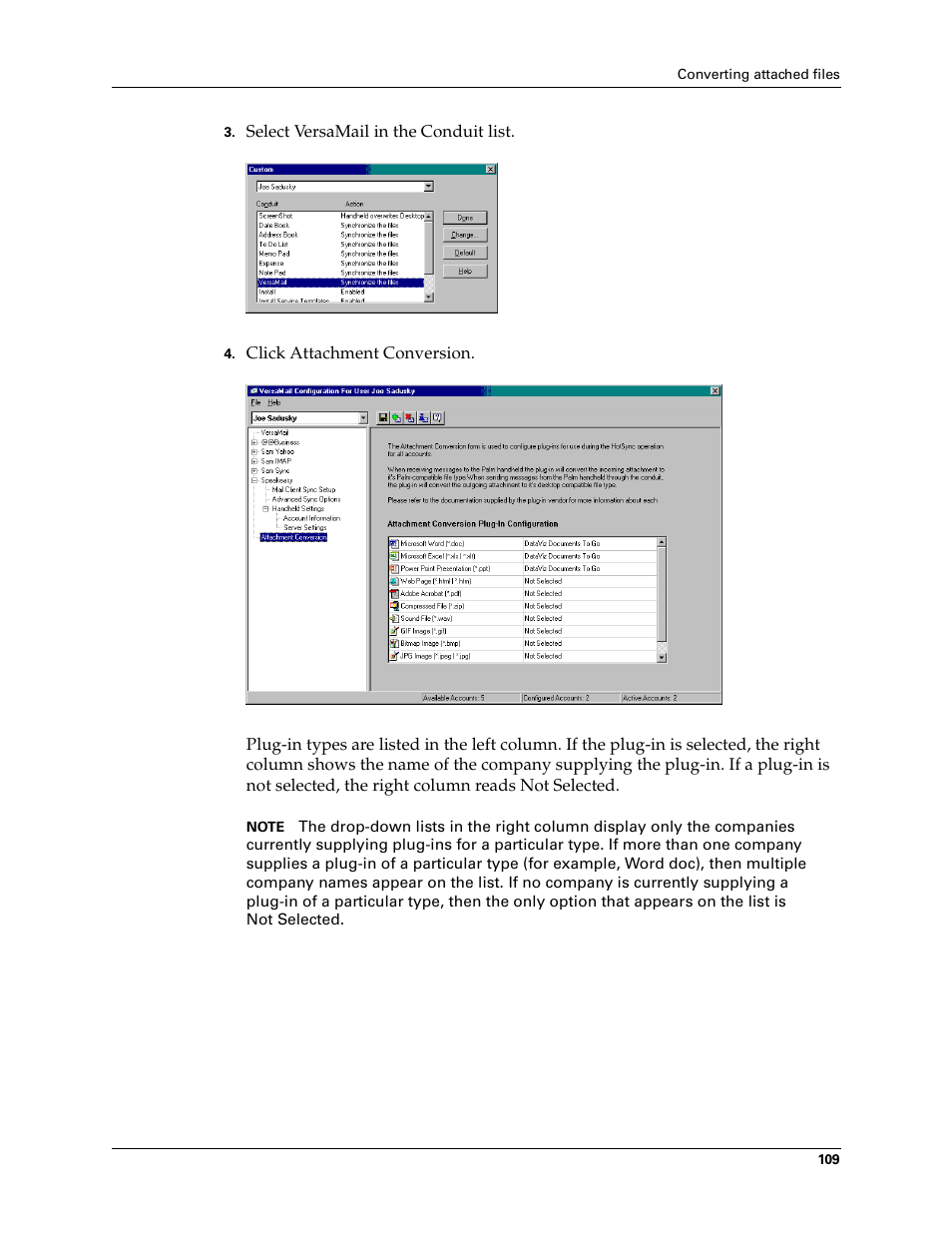 2nd Ave. Palm VersaMail 2.5 User Manual | Page 115 / 166