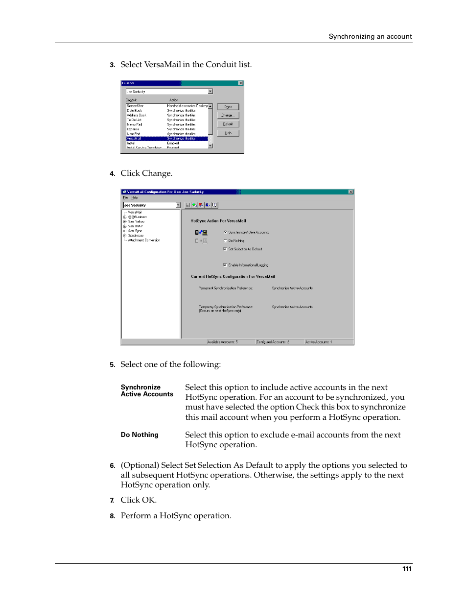 2nd Ave. Palm VersaMail 2.5 User Manual | Page 117 / 166