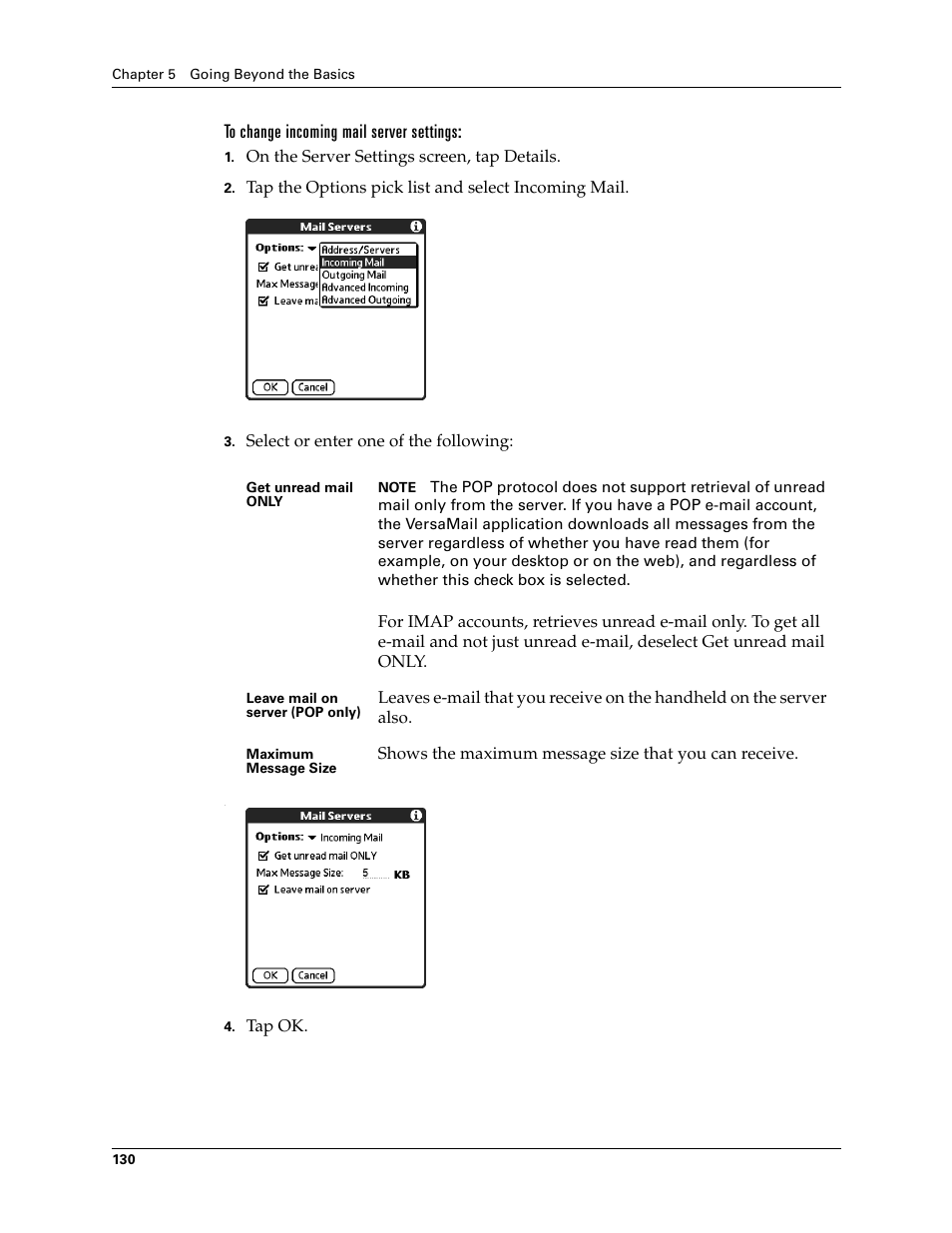 2nd Ave. Palm VersaMail 2.5 User Manual | Page 136 / 166