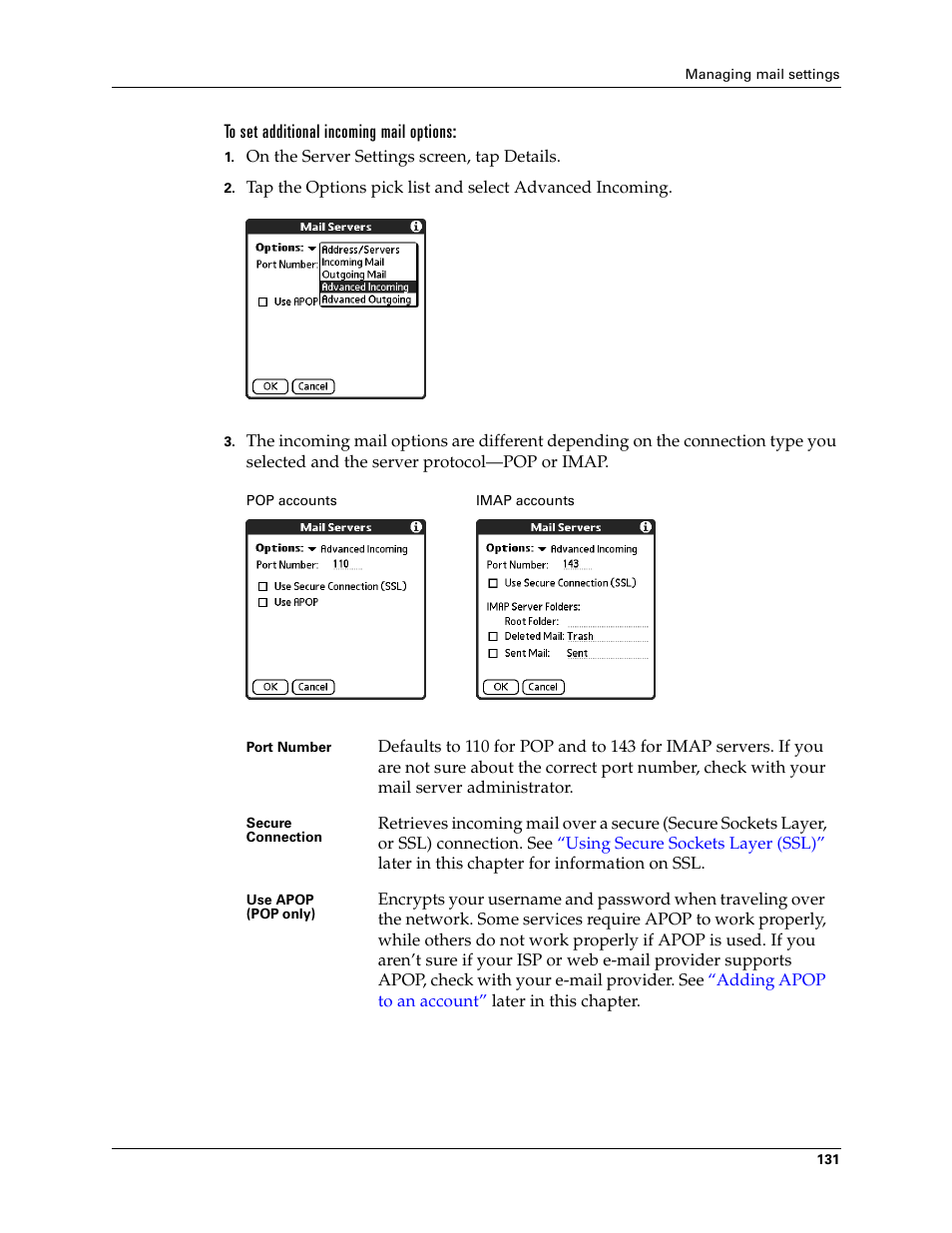 2nd Ave. Palm VersaMail 2.5 User Manual | Page 137 / 166