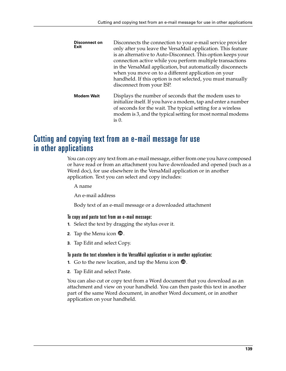 2nd Ave. Palm VersaMail 2.5 User Manual | Page 145 / 166