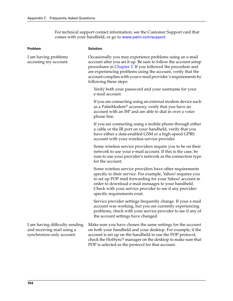 2nd Ave. Palm VersaMail 2.5 User Manual | Page 160 / 166