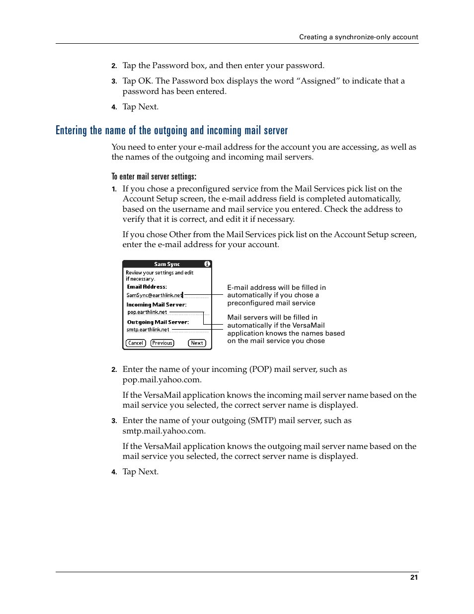 2nd Ave. Palm VersaMail 2.5 User Manual | Page 27 / 166