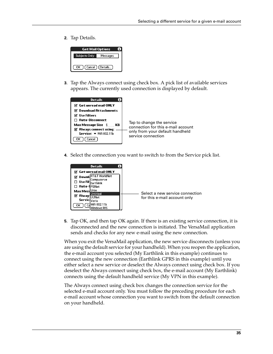 2nd Ave. Palm VersaMail 2.5 User Manual | Page 41 / 166