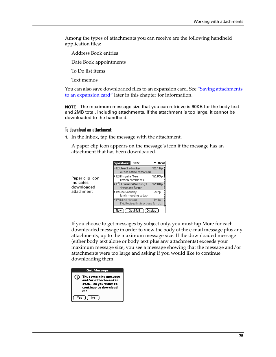 2nd Ave. Palm VersaMail 2.5 User Manual | Page 81 / 166