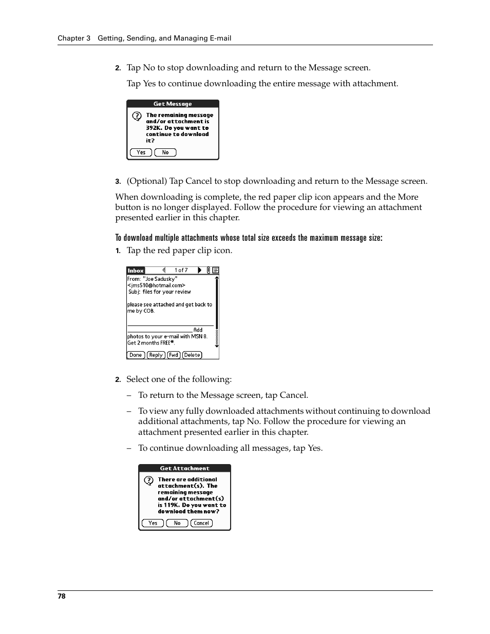 2nd Ave. Palm VersaMail 2.5 User Manual | Page 84 / 166