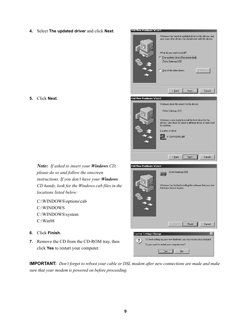 2Wire HOME PORTAL 100S User Manual | Page 13 / 55