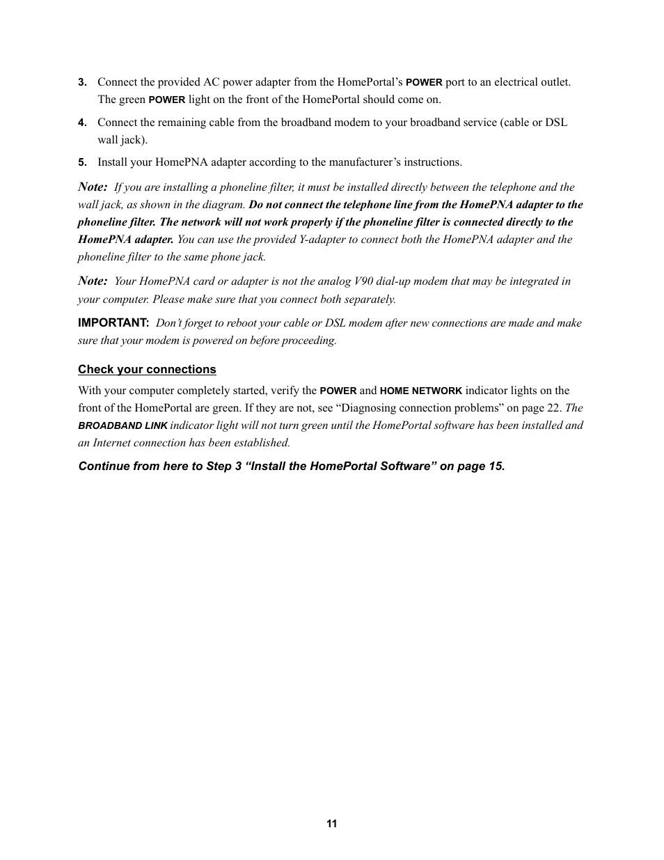 Check your connections | 2Wire HOME PORTAL 100S User Manual | Page 15 / 55