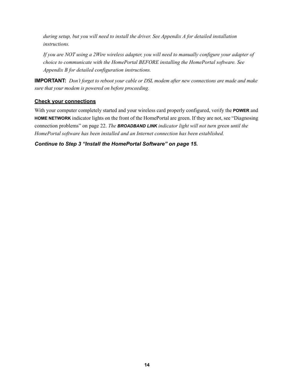 Check your connections | 2Wire HOME PORTAL 100S User Manual | Page 18 / 55