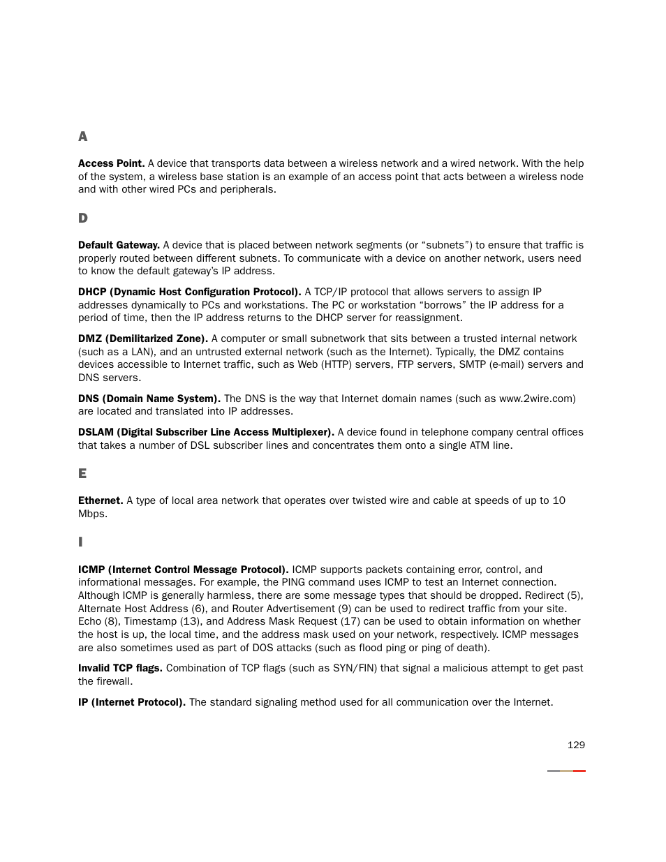 Glossary | 2Wire Gateway None User Manual | Page 134 / 139