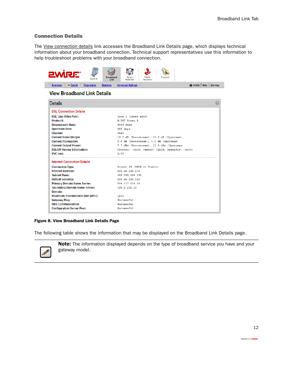 Connection details | 2Wire Gateway None User Manual | Page 17 / 139