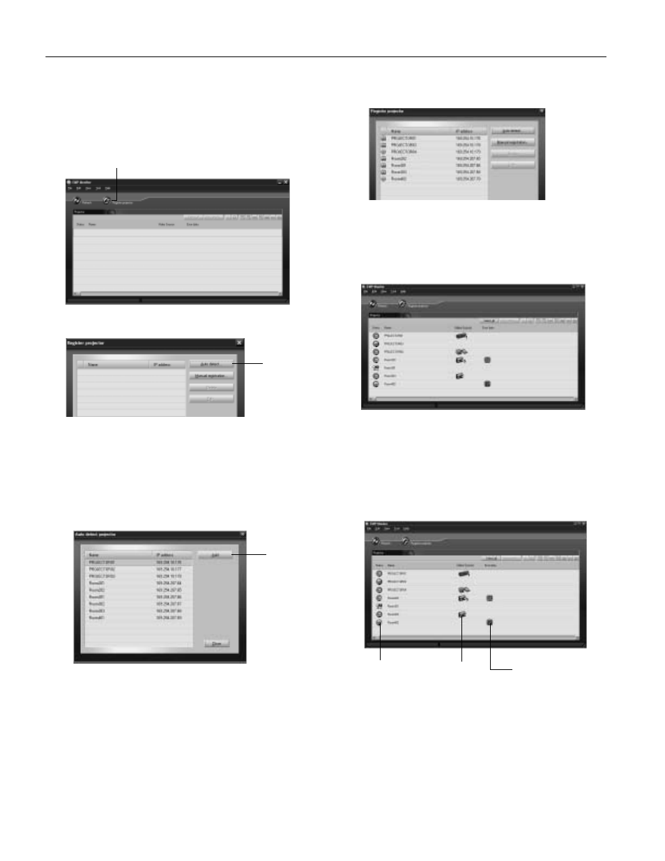 Registering projectors in emp monitor, Monitoring your projectors | Epson 7900p User Manual | Page 16 / 23