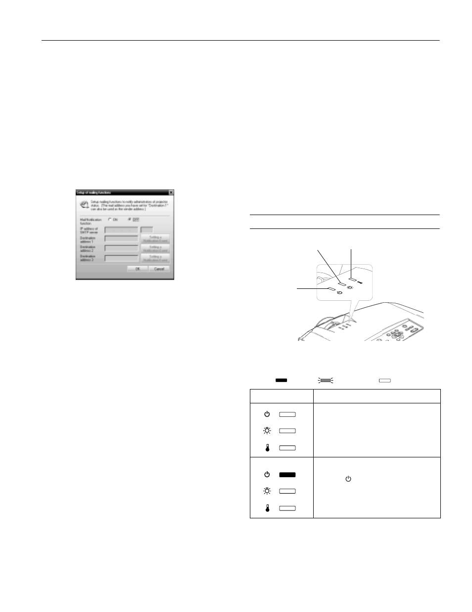 Understanding the notification messages, Projector status lights | Epson 7900p User Manual | Page 19 / 23