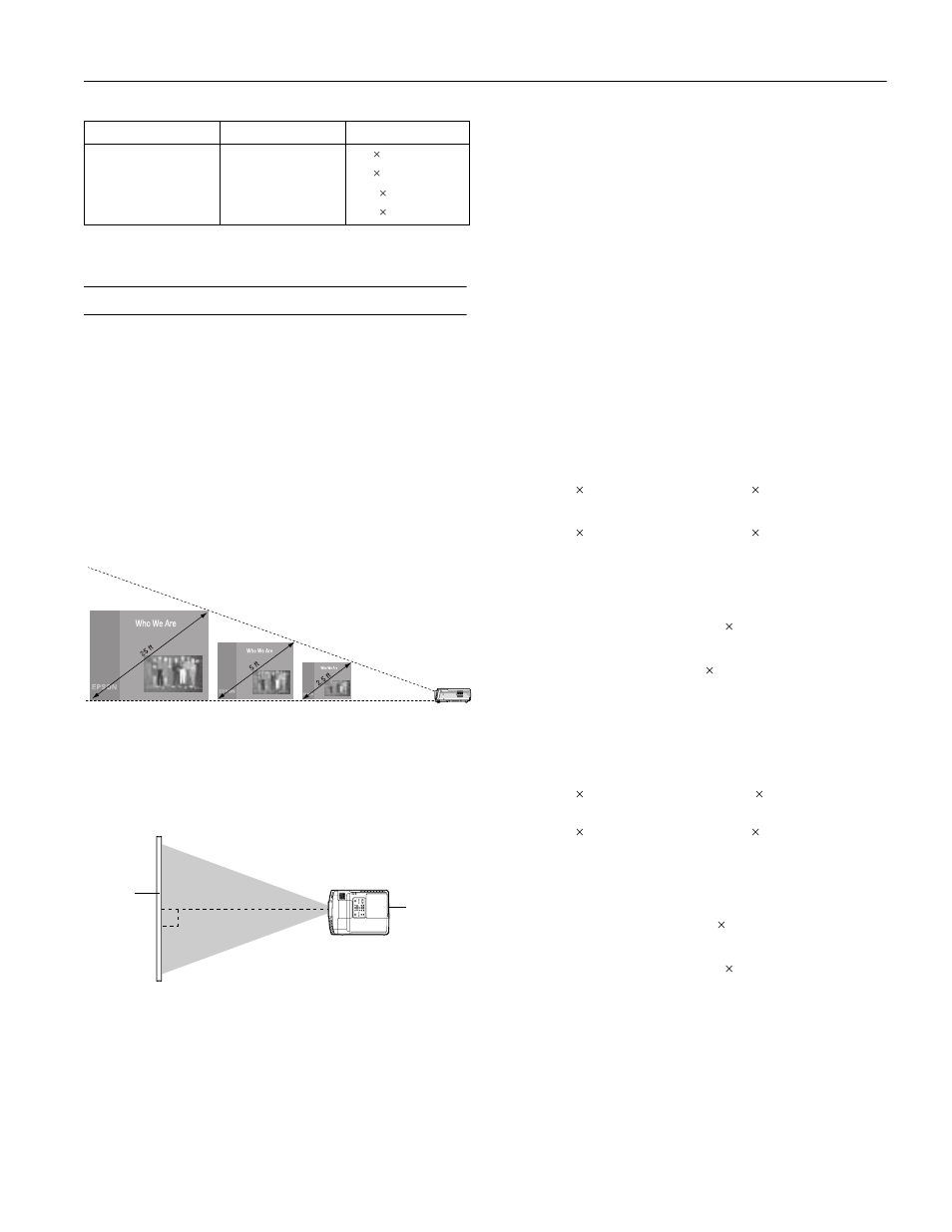 Positioning the projector, Calculating image size and projection distance, Epson powerlite 7900p projector | Epson 7900p User Manual | Page 3 / 23