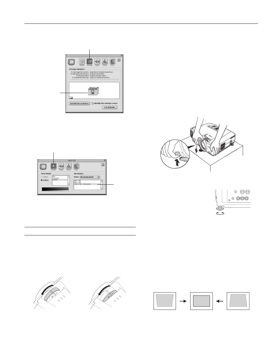 Adjusting the image, Focusing and zooming your image, Adjusting the height of your image | Adjusting the image shape, Epson powerlite 7900p projector | Epson 7900p User Manual | Page 7 / 23