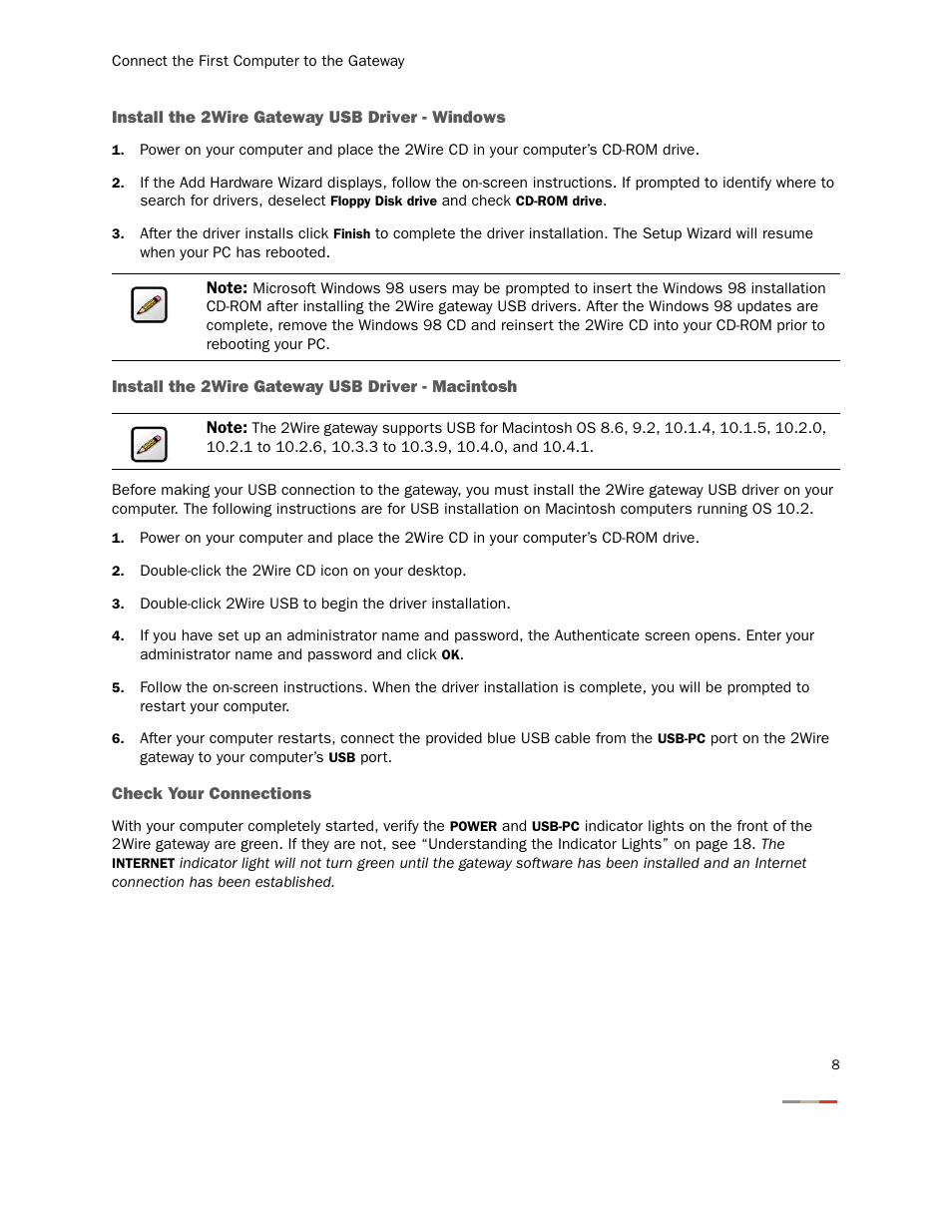 2Wire 2701HGV-W User Manual | Page 11 / 30