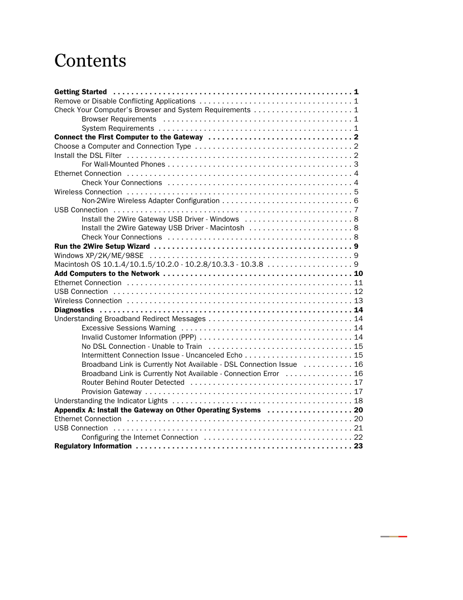 2Wire 2701HGV-W User Manual | Page 3 / 30