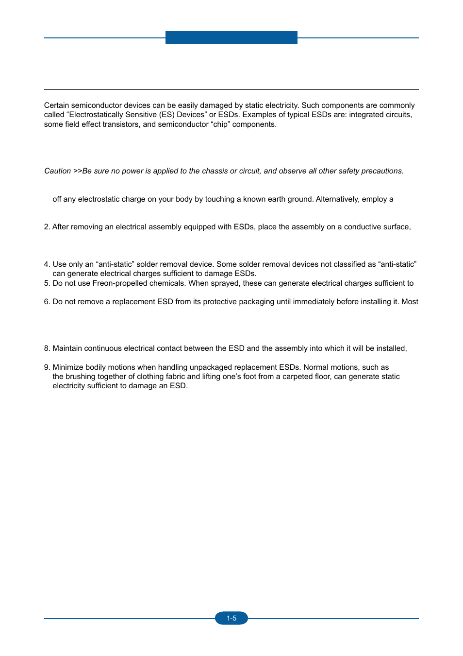 3 esd precautions | Muratec F-116 User Manual | Page 11 / 150