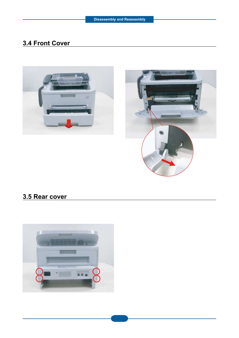 4 front cover, 5 rear cover, 4 front cover 3.5 rear cover | Muratec F-116 User Manual | Page 48 / 150