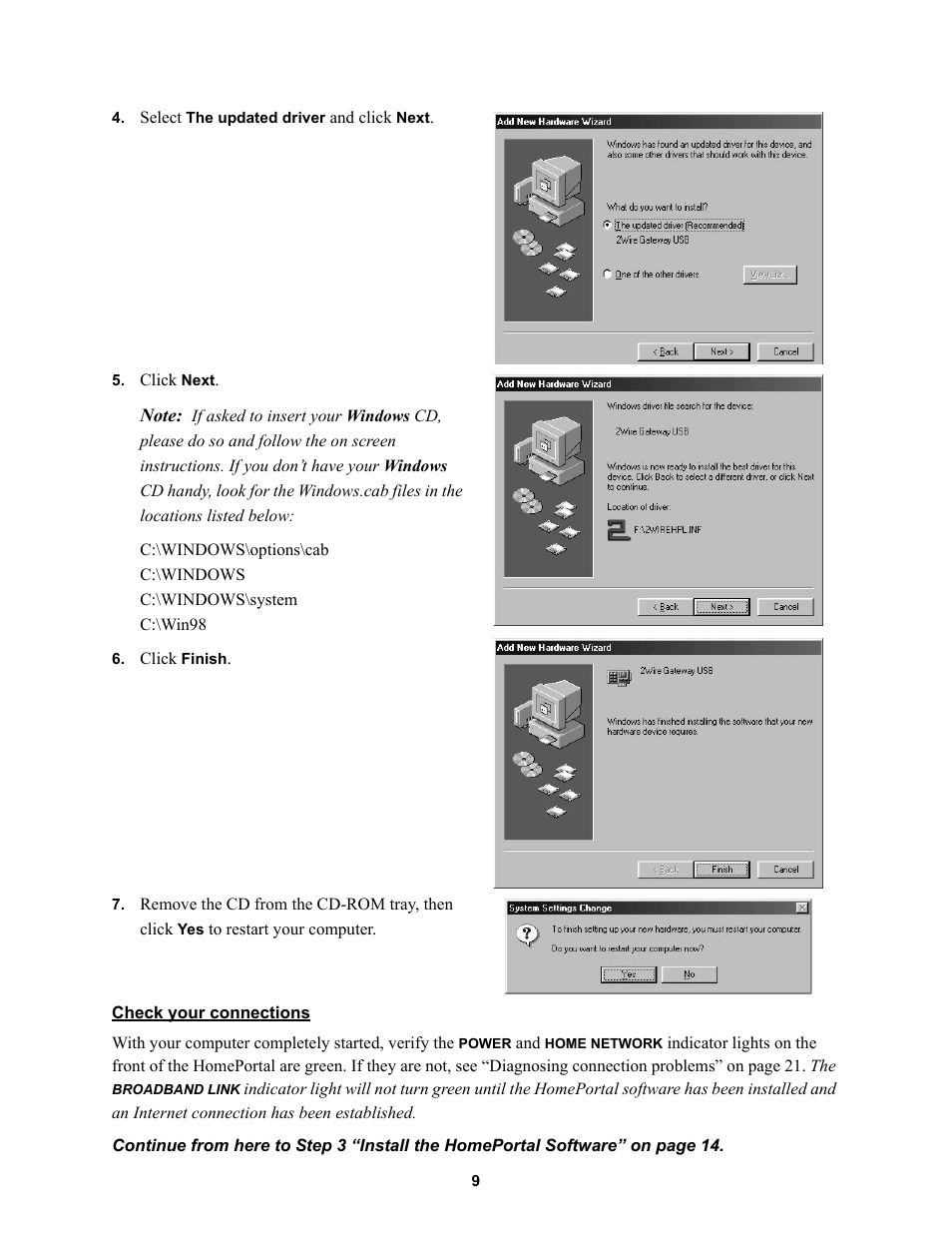 Check your connections | 2Wire 1000SW User Manual | Page 13 / 54