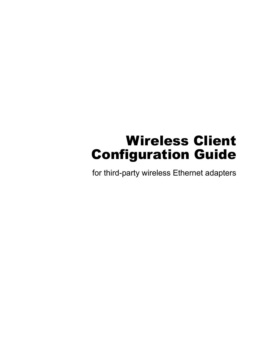 2Wire third-party wireless Ethernet adapters User Manual | 19 pages