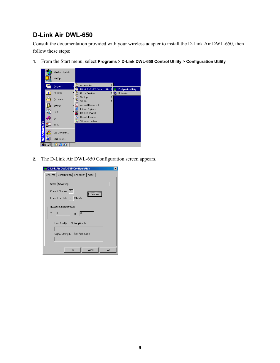 D-link air dwl-650 | 2Wire third-party wireless Ethernet adapters User Manual | Page 13 / 19