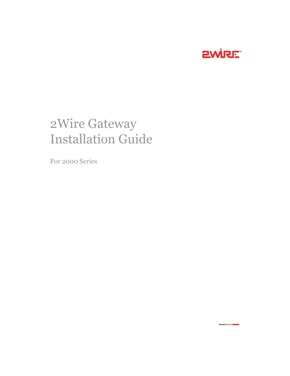 2Wire 2000 Series User Manual | 29 pages