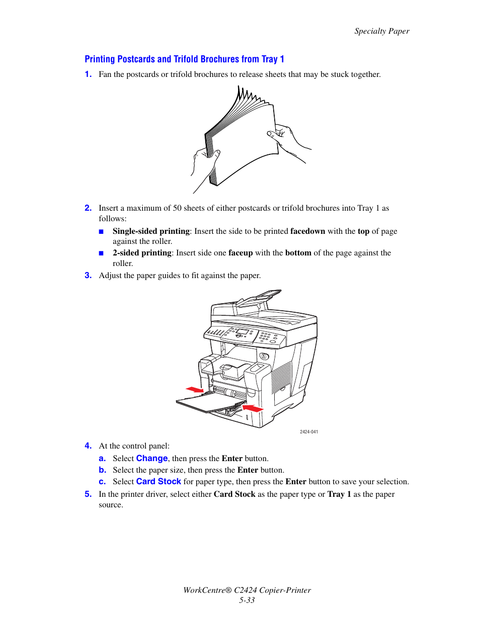 Xerox WorkCentre C2424 User Manual | Page 33 / 65