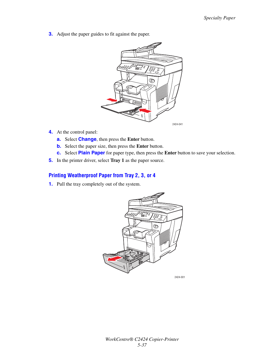 Xerox WorkCentre C2424 User Manual | Page 37 / 65