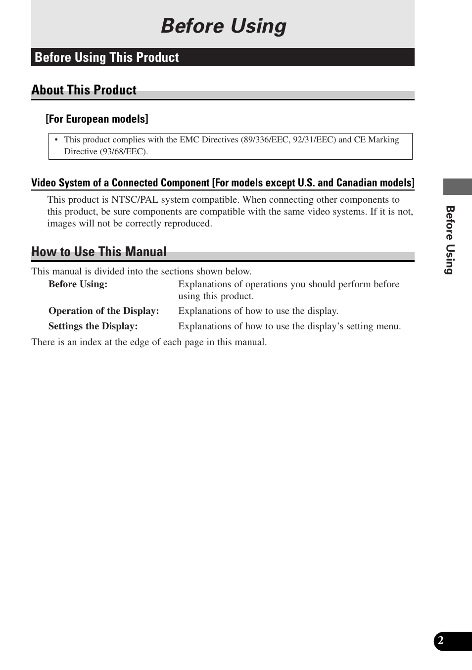 Before using, Before using this product, About this product | How to use this manual, Before using this product about this product | Pioneer AVX-7300 User Manual | Page 7 / 28