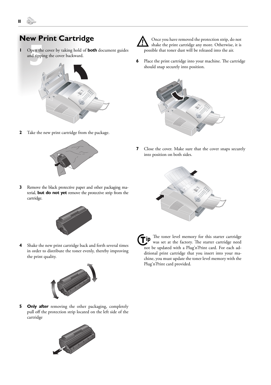 New print cartridge | Xerox FaxCentre F110 User Manual | Page 2 / 4