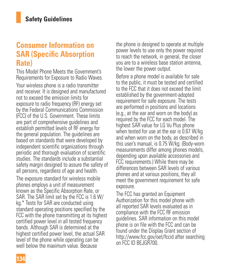 LG Vu Plus User Manual | Page 138 / 150